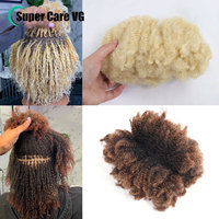 Extensions de cheveux afro en vrac bouclés crépus blonds, cheveux humains au crochet pour tressage, cheveux bruts, serrures vietnamiennes, sans trame, 50g 1